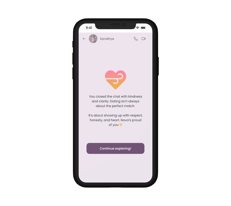Merai app screen showing a kind community polices itself
